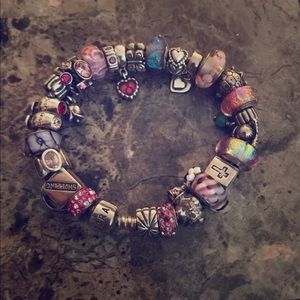 Pandora bracelet with charms